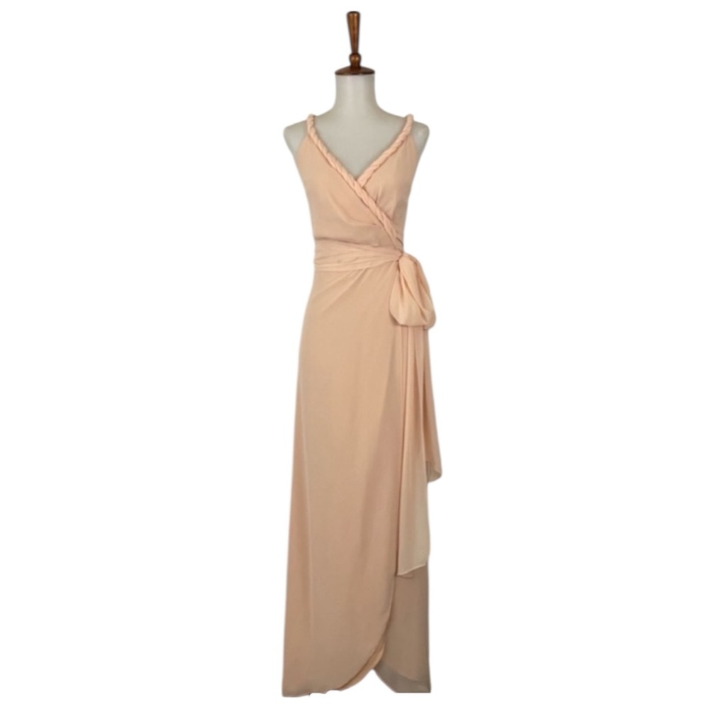 Ceremony Joanna August Peach Parker Dress Women’s‎ XS Braided Strap Wrap Maxi
